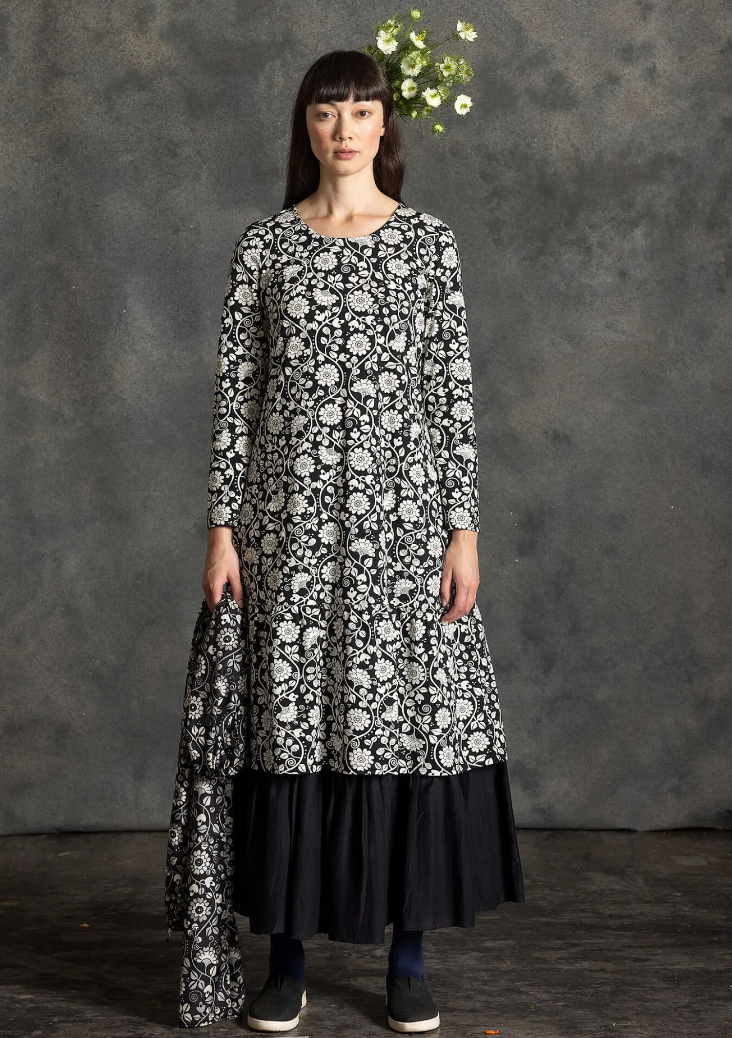 Discount Gudrun Sjödén Jerseykleid „Rupangi“ aus Bio-Baumwolle schwarz