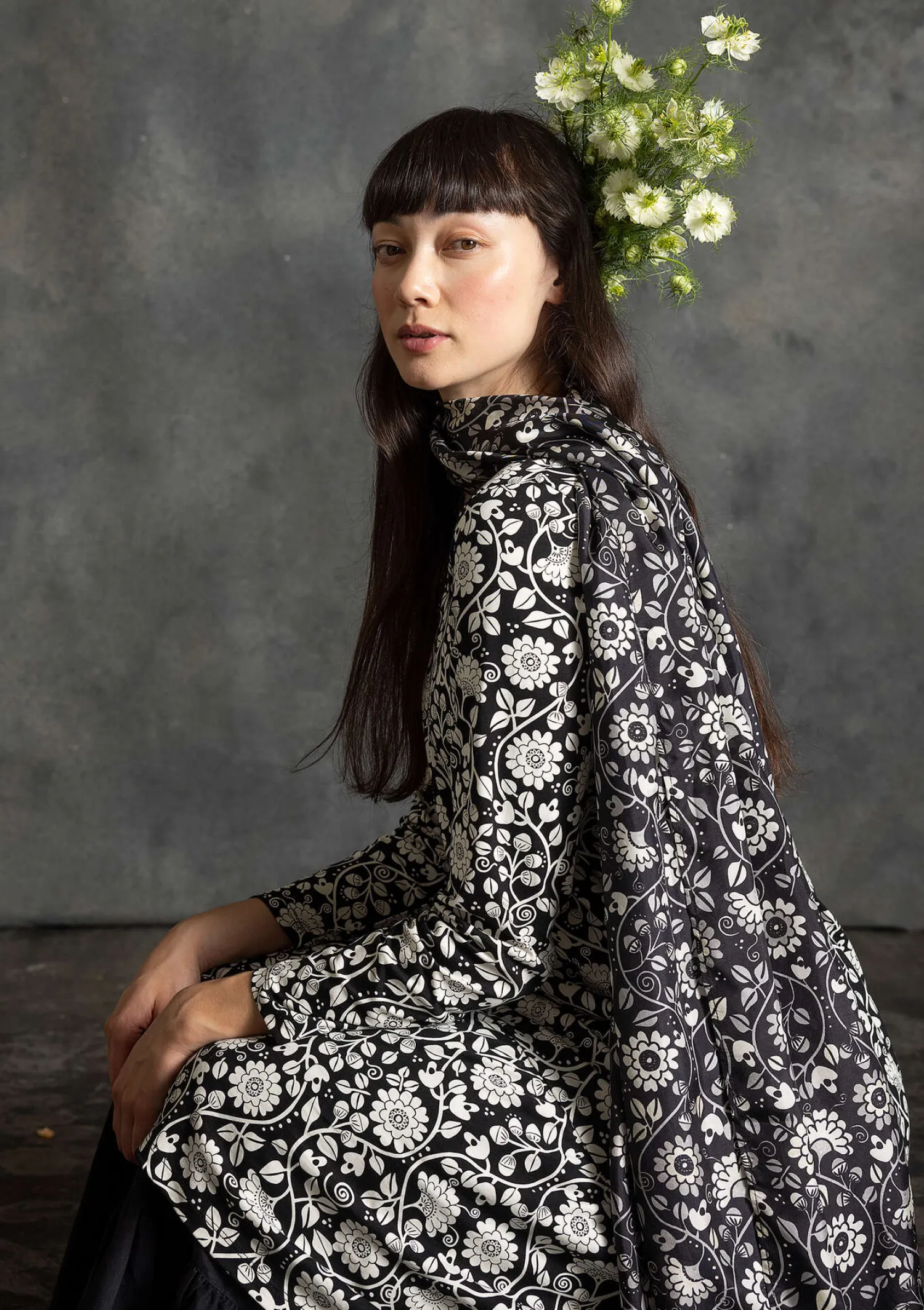 Flash Sale Gudrun Sjödén Jerseykleid „Rupangi“ aus Bio-Baumwolle schwarz