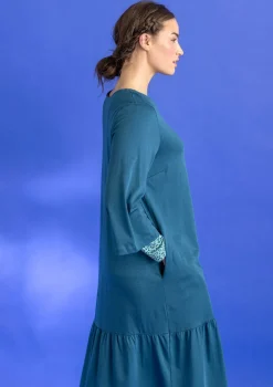 Store Gudrun Sjödén Jerseykleid „Tyra“ aus Bio-Baumwolle/Modal malachit-gemustert