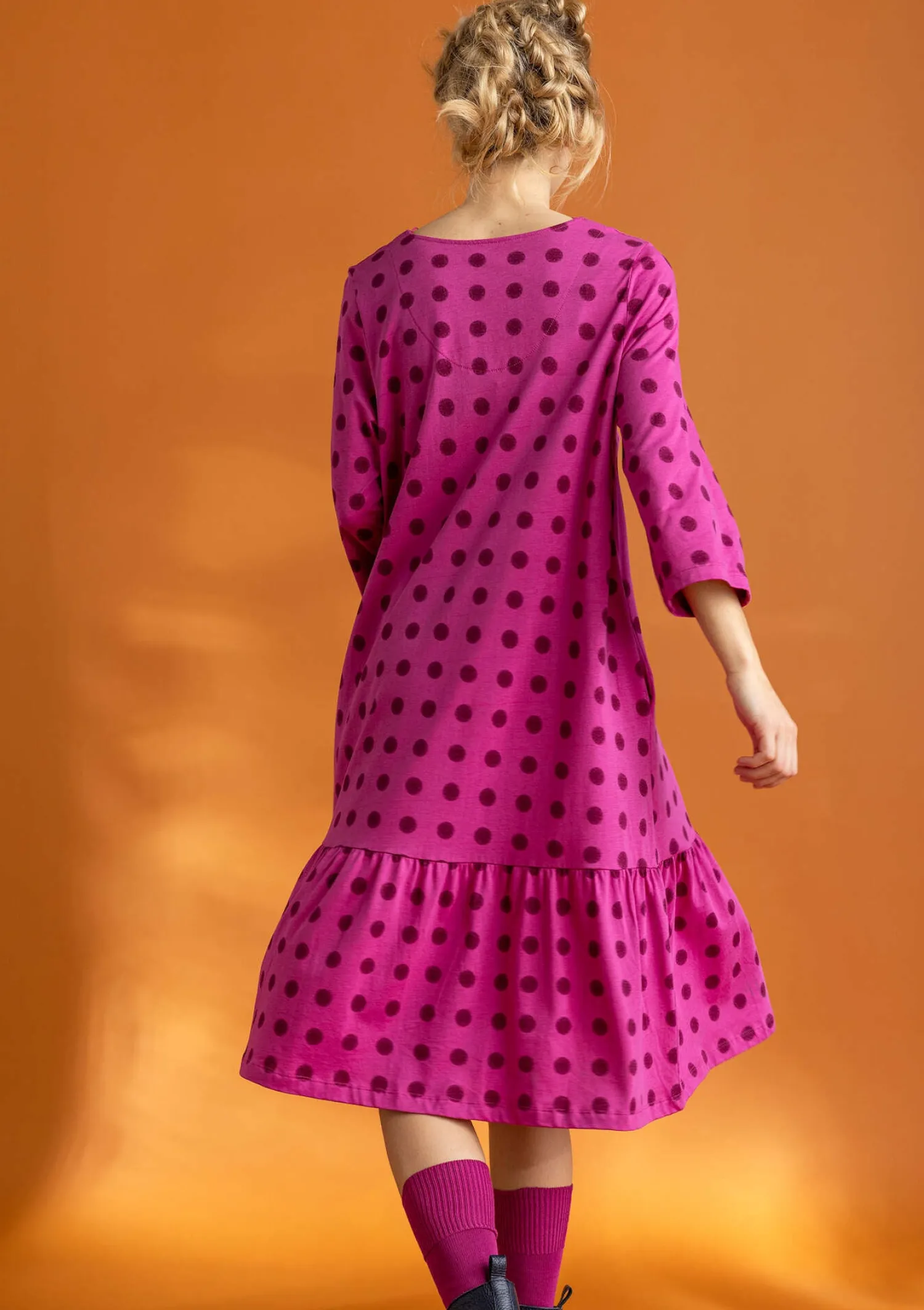 Shop Gudrun Sjödén Jerseykleid „Tyra“ aus Bio-Baumwolle/Modal malachit-gemustert