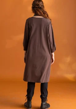 Cheap Gudrun Sjödén Jerseykleid „Ylva“ aus Bio-Baumwolle/Elasthan röstkaffee