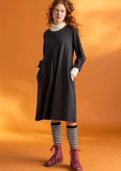 Clearance Gudrun Sjödén Jerseykleid „Ylva“ aus Bio-Baumwolle/Elasthan schwarz