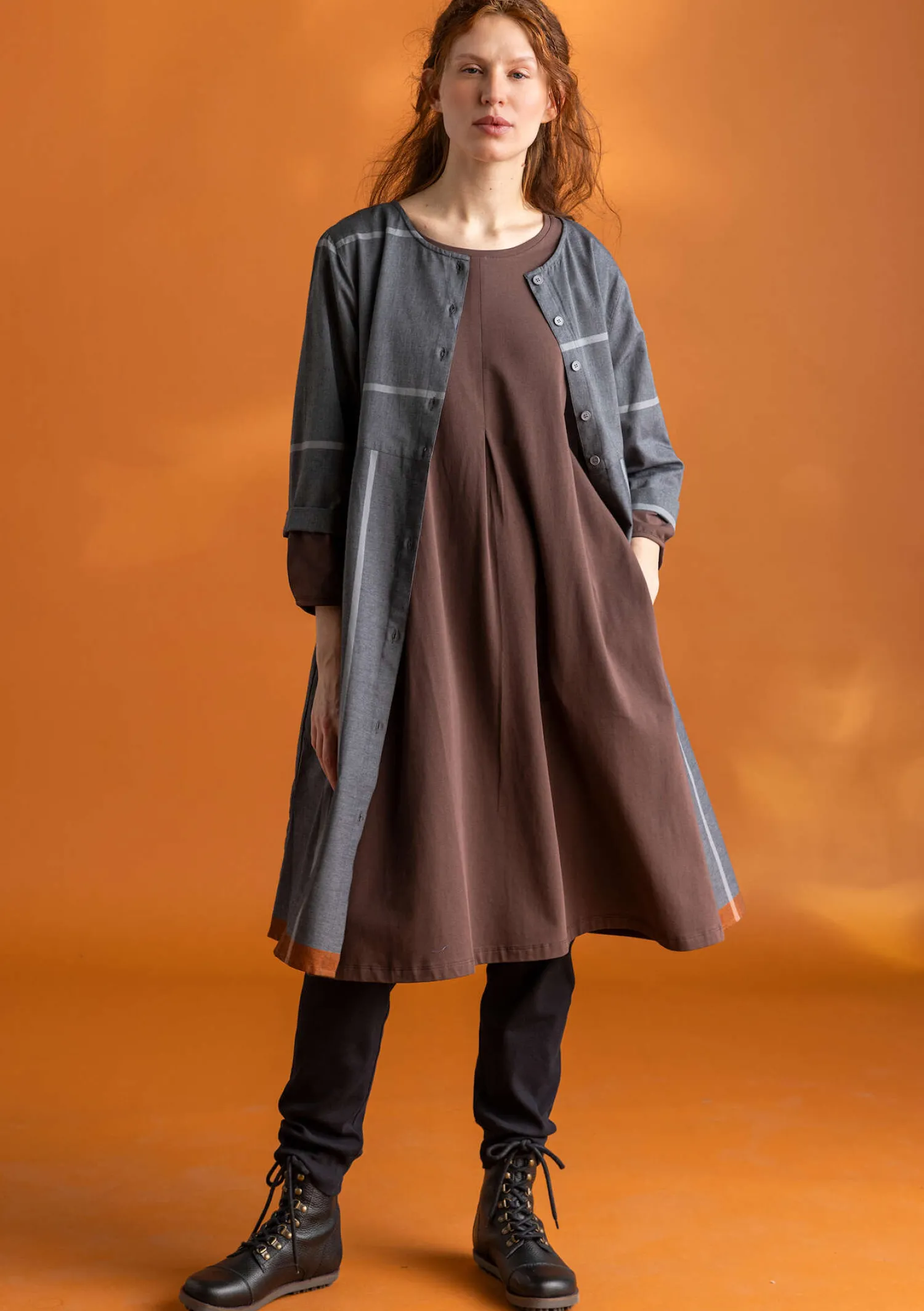 Sale Gudrun Sjödén Jerseyleggings aus Bio-Baumwollripp indigoblau