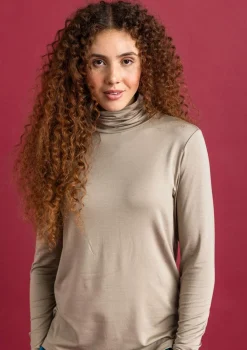 Hot Gudrun Sjödén Jersey-Rollkragenshirt aus Lyocell/Elasthan koralle