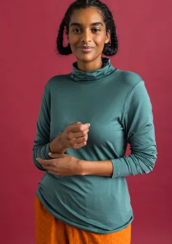 Shop Gudrun Sjödén Jersey-Rollkragenshirt aus Lyocell/Elasthan feder