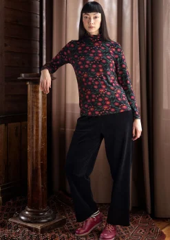 Hot Gudrun Sjödén Jersey-Rollkragenshirt „Dagny“ aus Lyocell/Elasthan indigogrün