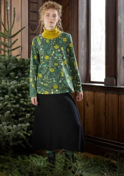 Hot Gudrun Sjödén Jerseyshirt „Fyrverkeri“ aus Bio-Baumwolle/Modal dunkelgrün