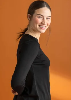 Best Sale Gudrun Sjödén Jerseyshirt „Helga“ aus Lyocell/Elasthan jade-gemustert