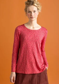 Best Gudrun Sjödén Jerseyshirt „Helga“ aus Lyocell/Elasthan feder-gemustert