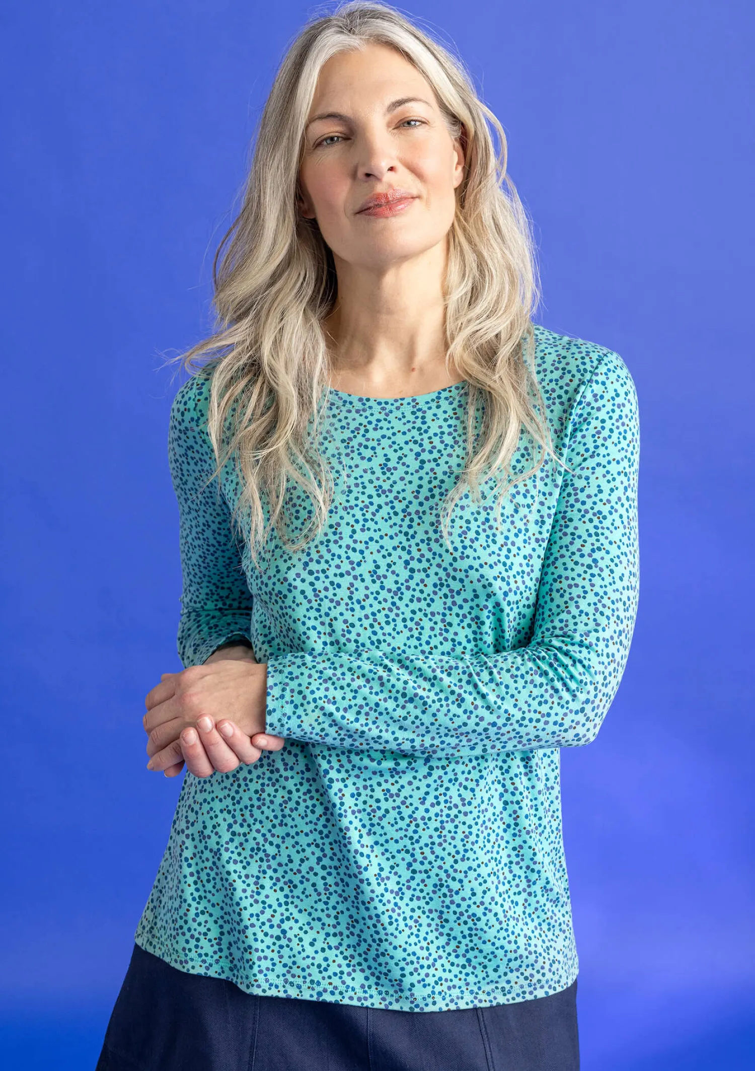 Outlet Gudrun Sjödén Jerseyshirt „Helga“ aus Lyocell/Elasthan schwarz