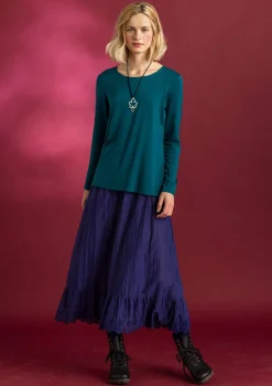 Best Gudrun Sjödén Jerseyshirt „Helga“ aus Lyocell/Elasthan jade-gemustert