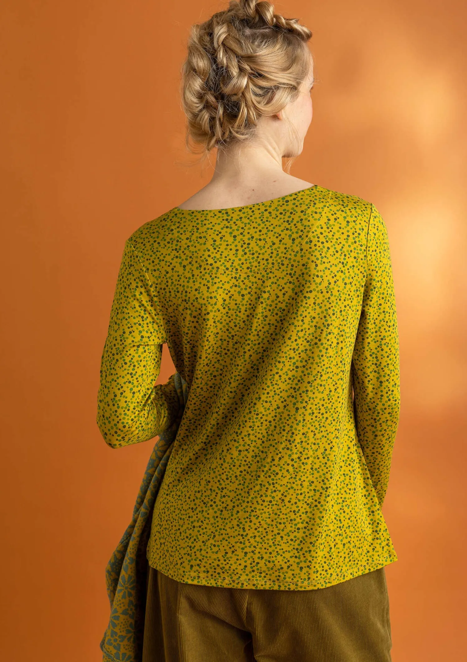 Store Gudrun Sjödén Jerseyshirt „Helga“ aus Lyocell/Elasthan koralle/gemustert