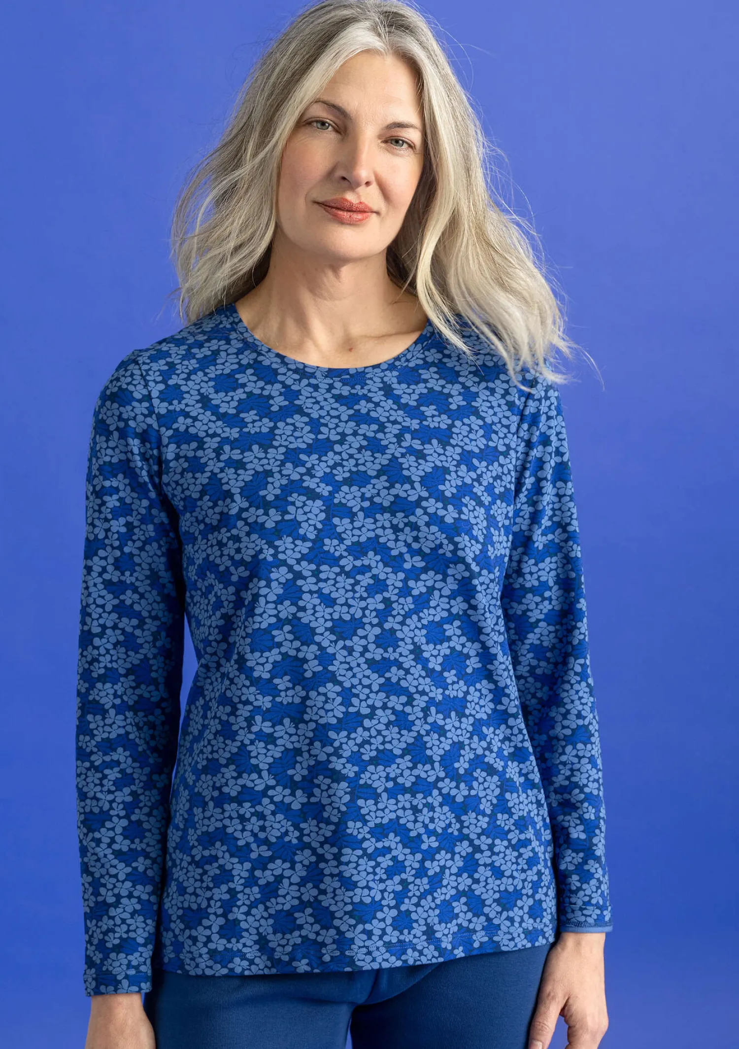 Shop Gudrun Sjödén Jerseyshirt „Ylva“ aus Bio-Baumwolle/Elasthan senf-gemustert