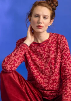 Best Sale Gudrun Sjödén Jerseyshirt „Ylva“ aus Bio-Baumwolle/Elasthan feder