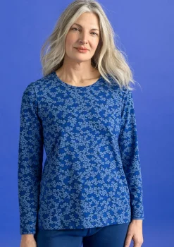 Best Sale Gudrun Sjödén Jerseyshirt „Ylva“ aus Bio-Baumwolle/Elasthan feder