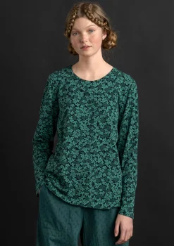 Best Sale Gudrun Sjödén Jerseyshirt „Ylva“ aus Bio-Baumwolle/Elasthan feder