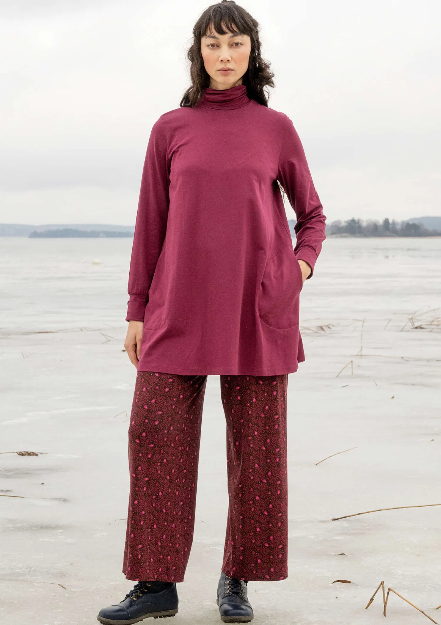 Best Sale Gudrun Sjödén Jerseytunika aus Bio-Baumwolle/Modal/Elasthan purpur