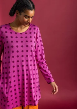 Cheap Gudrun Sjödén Jerseytunika „Tyra“ aus Bio-Baumwolle/Modal schwarz-gemustert