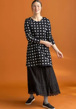 Cheap Gudrun Sjödén Jerseytunika „Tyra“ aus Bio-Baumwolle/Modal schwarz-gemustert