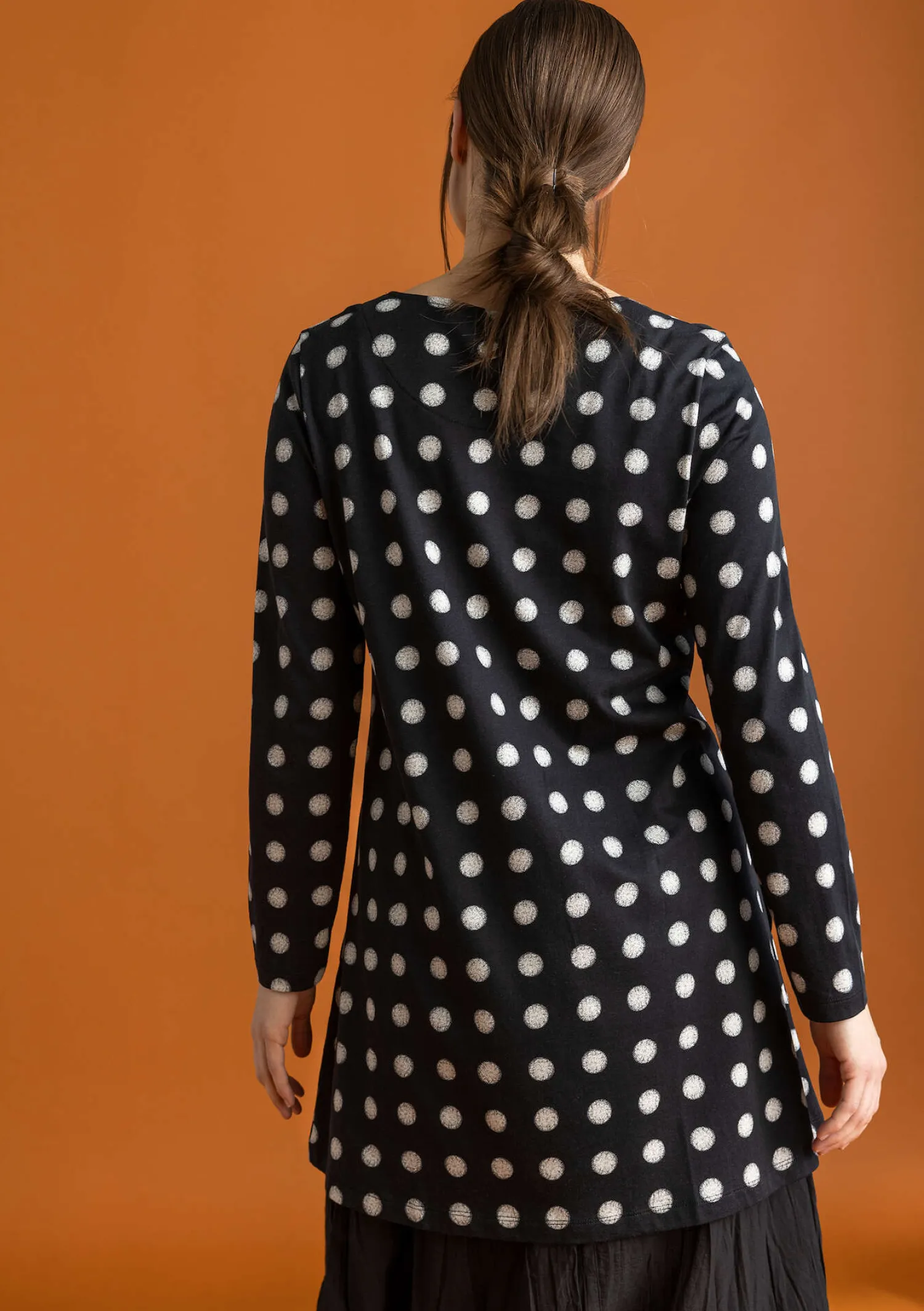 Clearance Gudrun Sjödén Jerseytunika „Tyra“ aus Bio-Baumwolle/Modal malachit-gemustert