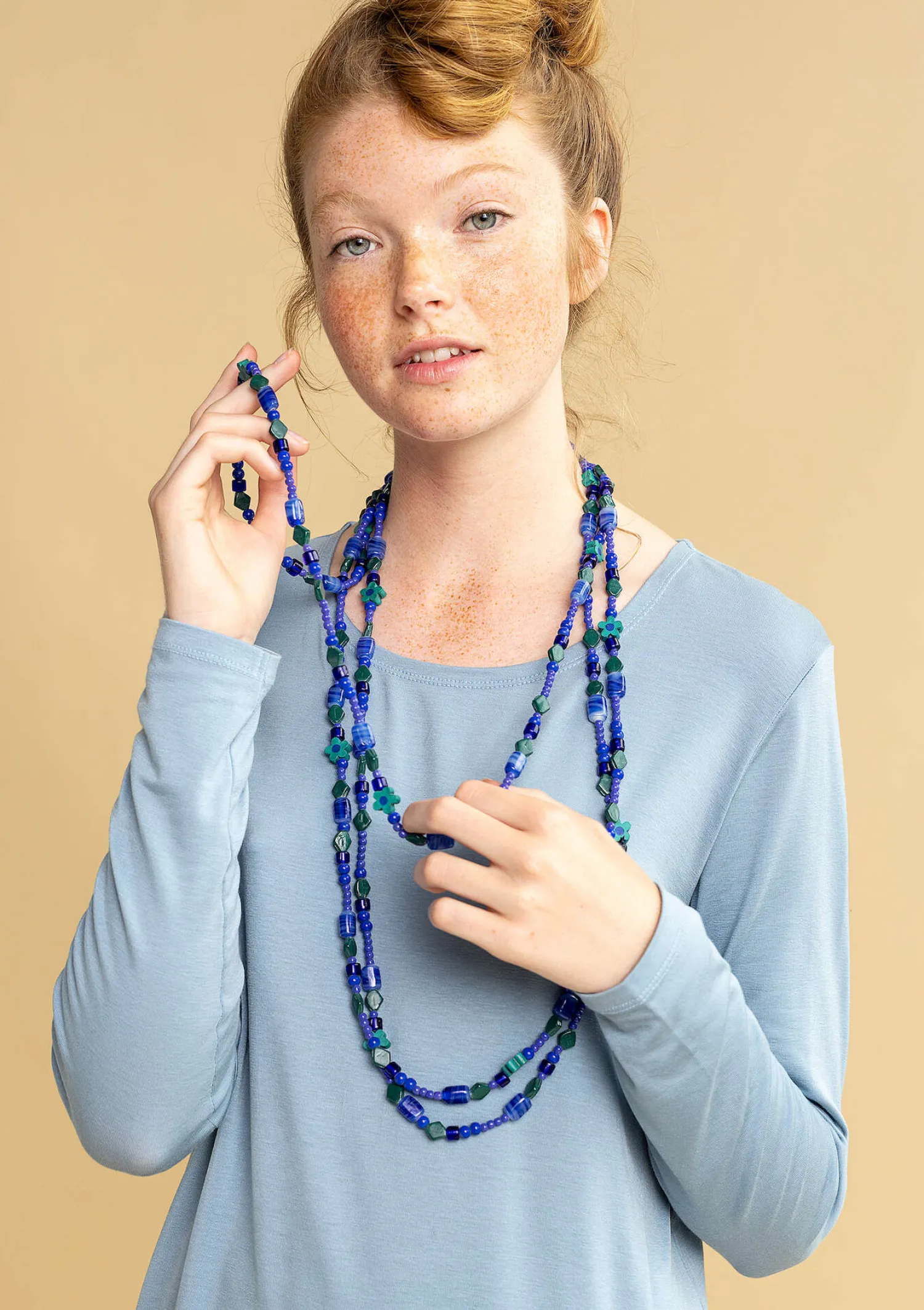 Flash Sale Gudrun Sjödén Kette „Jane“ aus Recycling-Glasperlen lupine