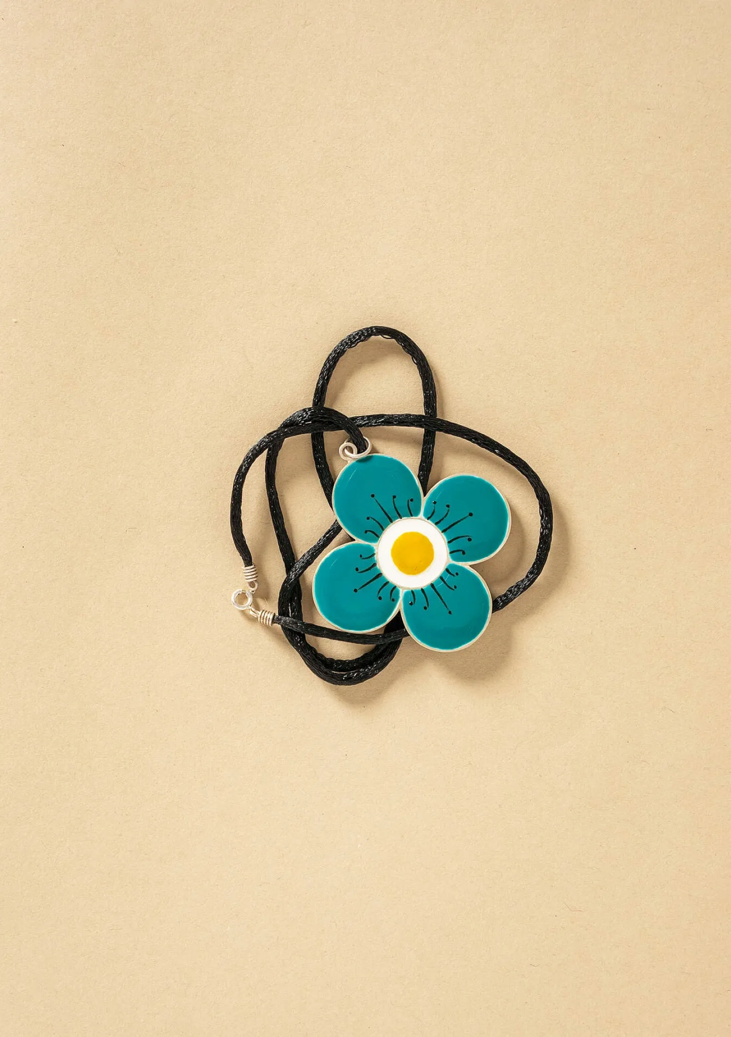 Discount Gudrun Sjödén Kettenanhänger „Ulla“ aus Silber teal