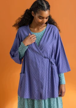 Outlet Gudrun Sjödén Kimono aus Bio-Baumwolldobby henna