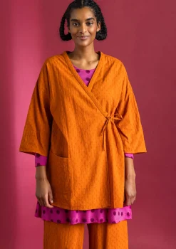 New Gudrun Sjödén Kimono aus Bio-Baumwolldobby henna
