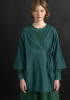 Discount Gudrun Sjödén Kimono aus Bio-Baumwolldobby blauglöckchen