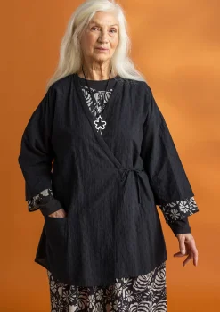 Discount Gudrun Sjödén Kimono aus Bio-Baumwolldobby blauglöckchen