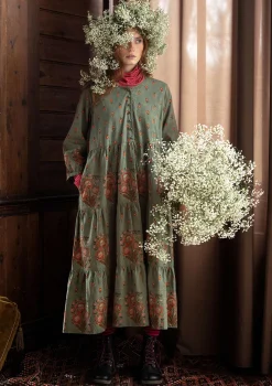Discount Gudrun Sjödén Kleid „Asta“ aus Bio-Baumwollgewebe indigogrün