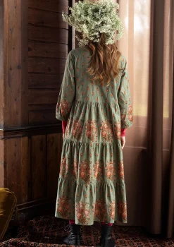 Discount Gudrun Sjödén Kleid „Asta“ aus Bio-Baumwollgewebe indigogrün