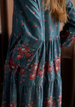 Cheap Gudrun Sjödén Kleid „Asta“ aus Bio-Baumwollgewebe schwarz