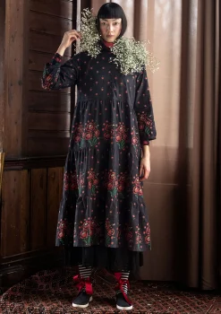 Cheap Gudrun Sjödén Kleid „Asta“ aus Bio-Baumwollgewebe schwarz