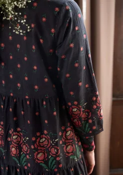 Cheap Gudrun Sjödén Kleid „Asta“ aus Bio-Baumwollgewebe schwarz