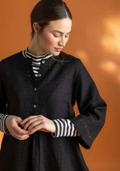 Best Gudrun Sjödén Kleid „Asta“ aus Leinengewebe hopper-gemustert