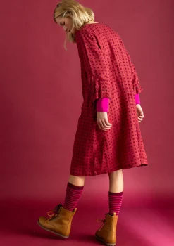 Best Gudrun Sjödén Kleid „Asta“ aus Leinengewebe hopper-gemustert