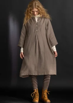 Best Sale Gudrun Sjödén Kleid „Asta“ aus Leinengewebe senf