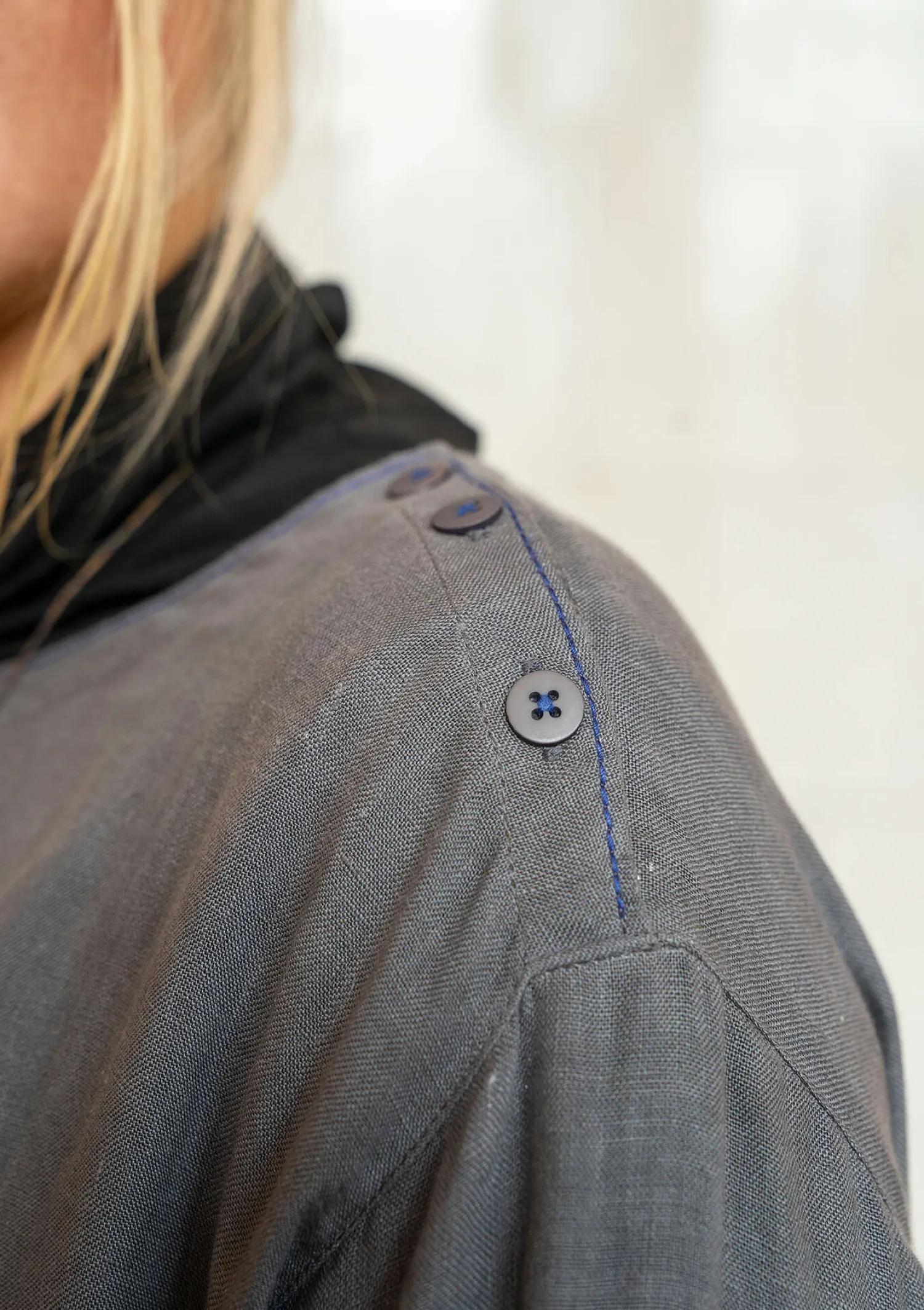 Cheap Gudrun Sjödén Kleid aus Leinengewebe indigo