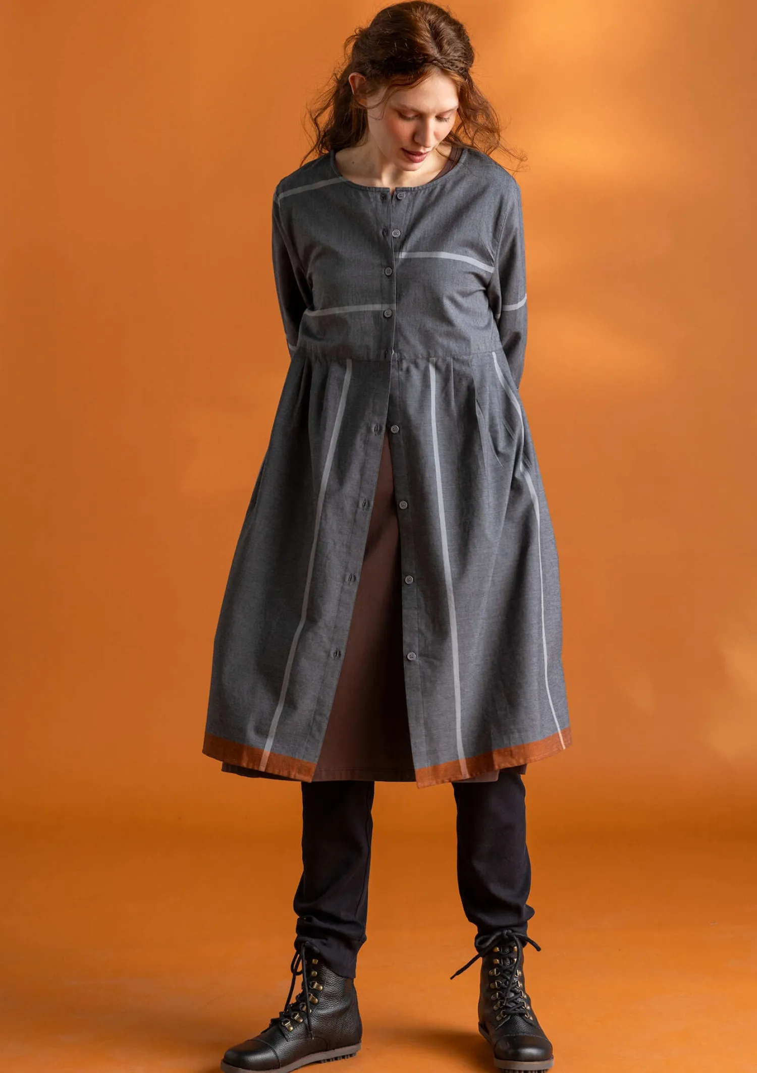 Hot Gudrun Sjödén Kleid „Ava” aus Bio-Baumwollgewebe schwarz