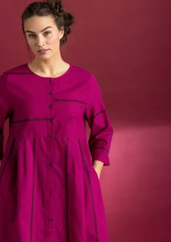 Best Sale Gudrun Sjödén Kleid „Ava” aus Bio-Baumwollgewebe leinenblau
