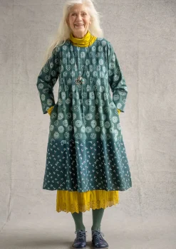 Shop Gudrun Sjödén Kleid „Clay“ aus Bio-Baumwollgewebe indigogrün