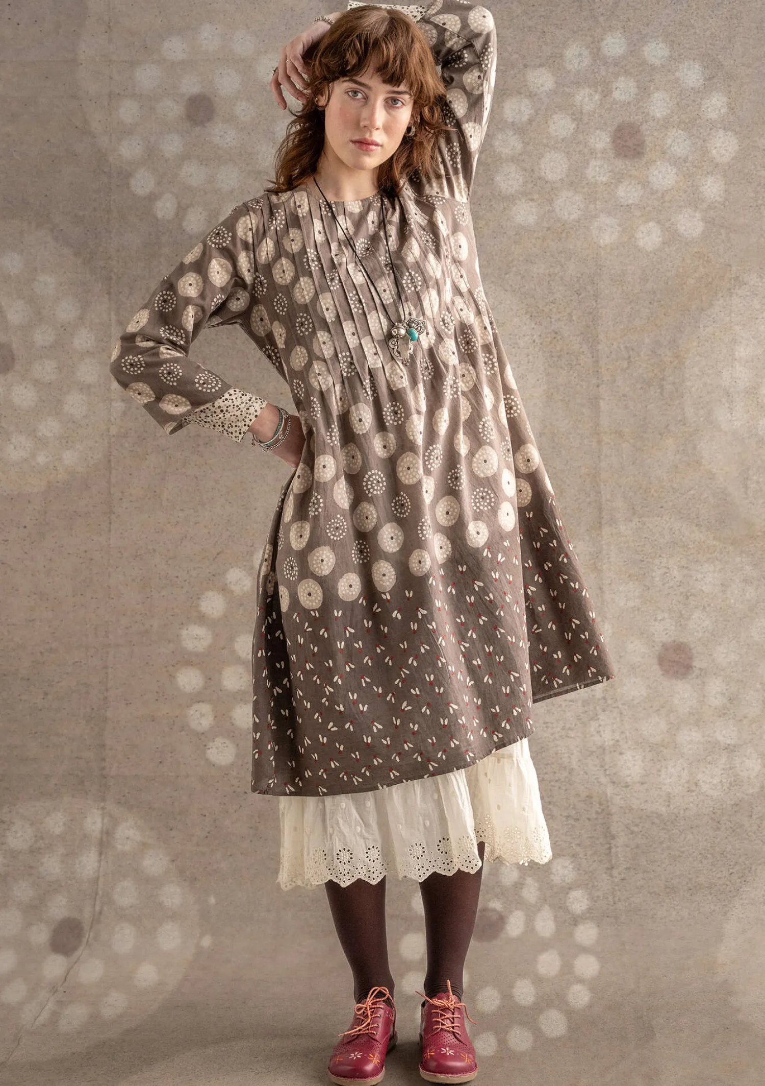 Online Gudrun Sjödén Kleid „Clay“ aus Bio-Baumwollgewebe indigo