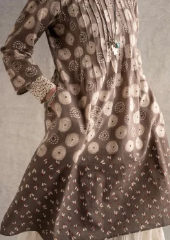 Cheap Gudrun Sjödén Kleid „Clay“ aus Bio-Baumwollgewebe indigogrün