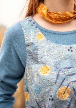 Clearance Gudrun Sjödén Kleid „Embla“ aus Bio-Baumwollgewebe aprikose