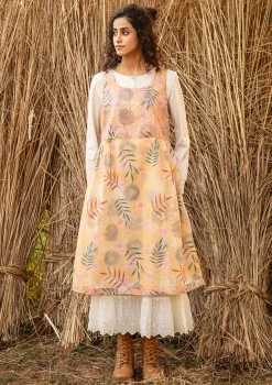 Cheap Gudrun Sjödén Kleid „Embla“ aus Bio-Baumwollgewebe leinenblau