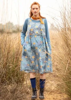 Cheap Gudrun Sjödén Kleid „Embla“ aus Bio-Baumwollgewebe leinenblau