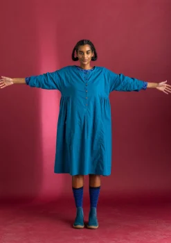 Best Sale Gudrun Sjödén Kleid „Hedda“ aus Bio-Baumwollgewebe cerise