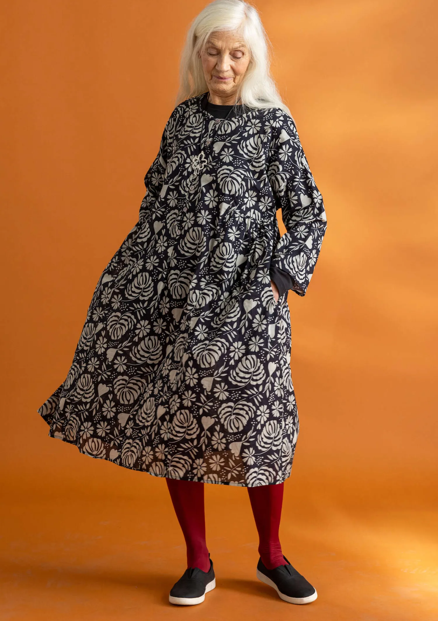 Cheap Gudrun Sjödén Kleid „Hedda“ aus Bio-Baumwollgewebe veilchen