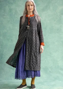 Outlet Gudrun Sjödén Kleid „Helga“ aus Bio-Baumwollgewebe dunkelpetrol